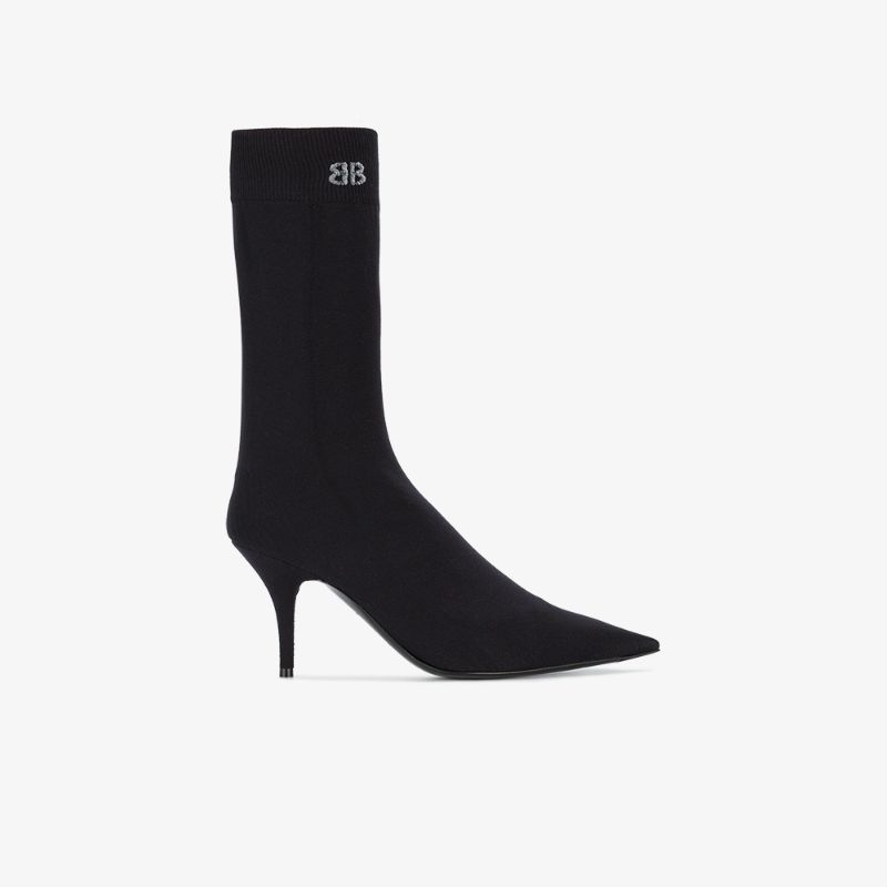 Balenciaga Black Knife 80 sock boots | Browns Fashion