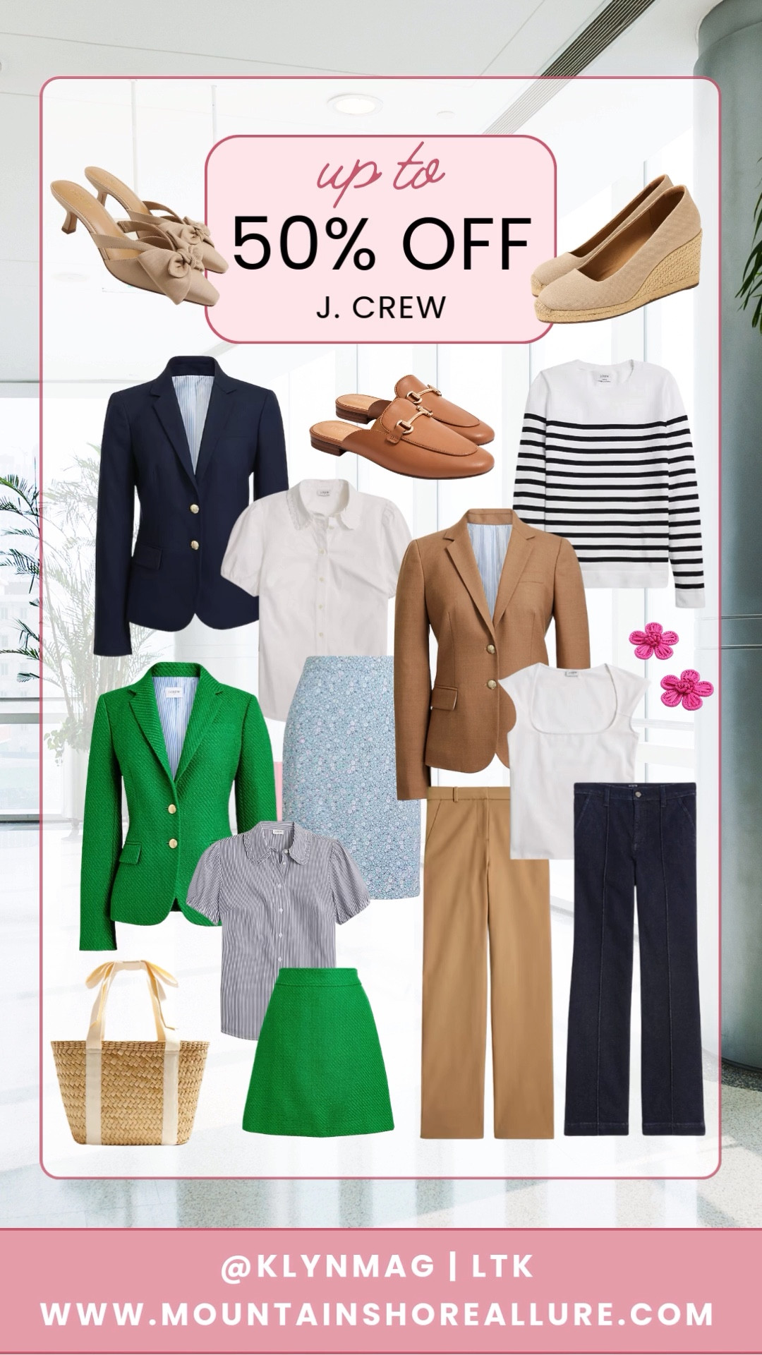 Stock up on elevated workwear staples from J.Crew! Save big on lightweight blazers, crisp poplin shirts, tailored pants, and breezy dresses—all perfect for spring and summer office outfits. Whether you're heading to a meeting or a casual Friday, these pieces will keep you looking effortlessly chic. Hurry, these sale deals won’t last! 

#LTKWorkwear #LTKSaleAlert #LTKWatchNow