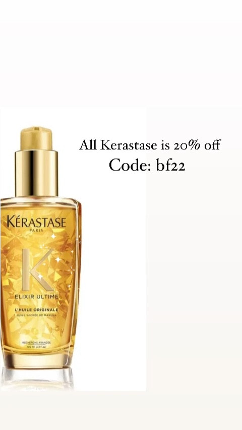 Kerastase hair products are 20% off. This serum being a must have! Cyber week sale with code bf22

#LTKGiftGuide #LTKCyberweek #LTKbeauty