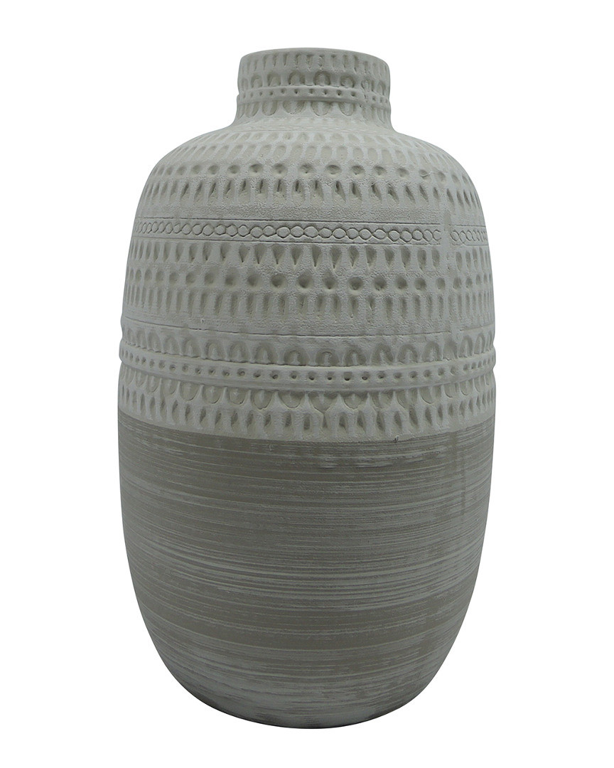 Sagebrook Home Ceramic 9.75In Tribal Vase | Gilt