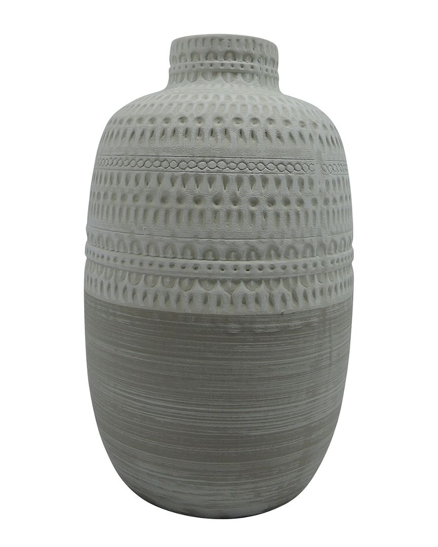 Sagebrook Home Ceramic 9.75In Tribal Vase | Gilt