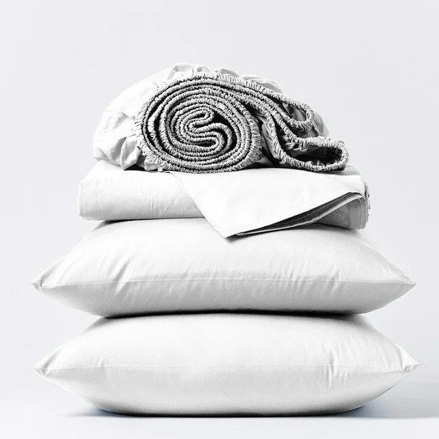 Color Sense 600 Thread Count Luxury Cotton Blend Wrinkle Resistant Sheet Set Queen White | Walmart (US)