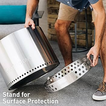Solo Stove Bonfire 2.0 with Stand, Smokeless Fire Pit | Wood Burning Fireplaces w/Removable Ash P... | Amazon (US)
