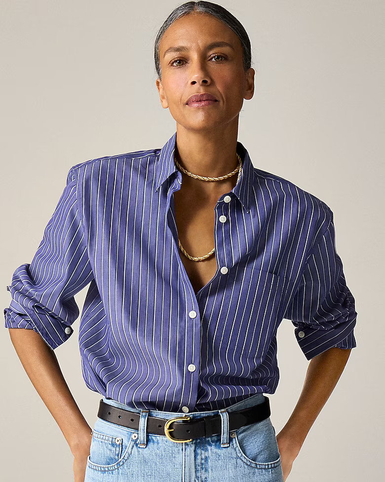 Garçon classic shirt in striped cotton poplin | J. Crew US
