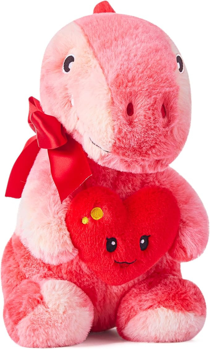 IKASA Dinosaur T-rex Stuffed Animal Plush Toy Holding Heart for Valentine Day,Cute Dino 10" Plush... | Amazon (US)