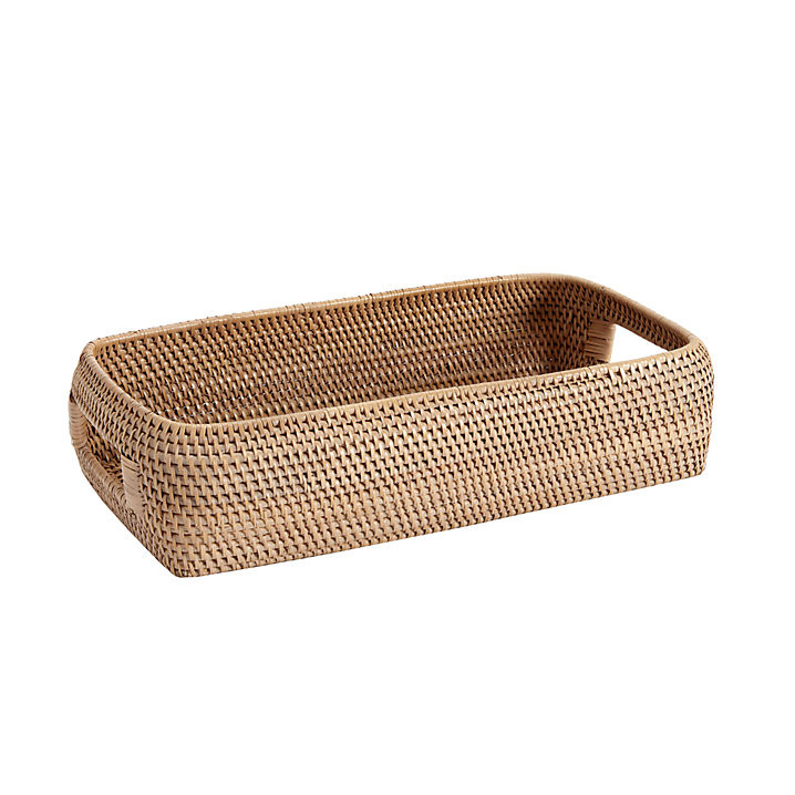 Crawford Rattan Shelf Organizer Baskets | Ballard Designs, Inc.