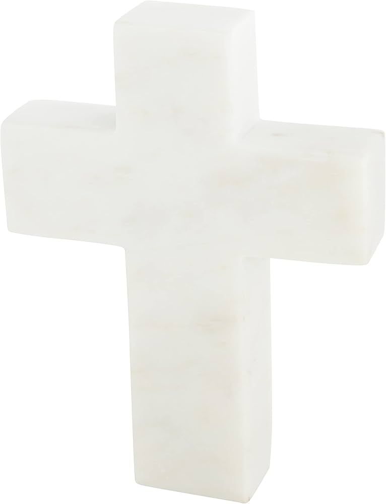 Mud Pie Marble Cross, White, 6" x 4.5", 1 Count (Pack of 1) | Amazon (US)