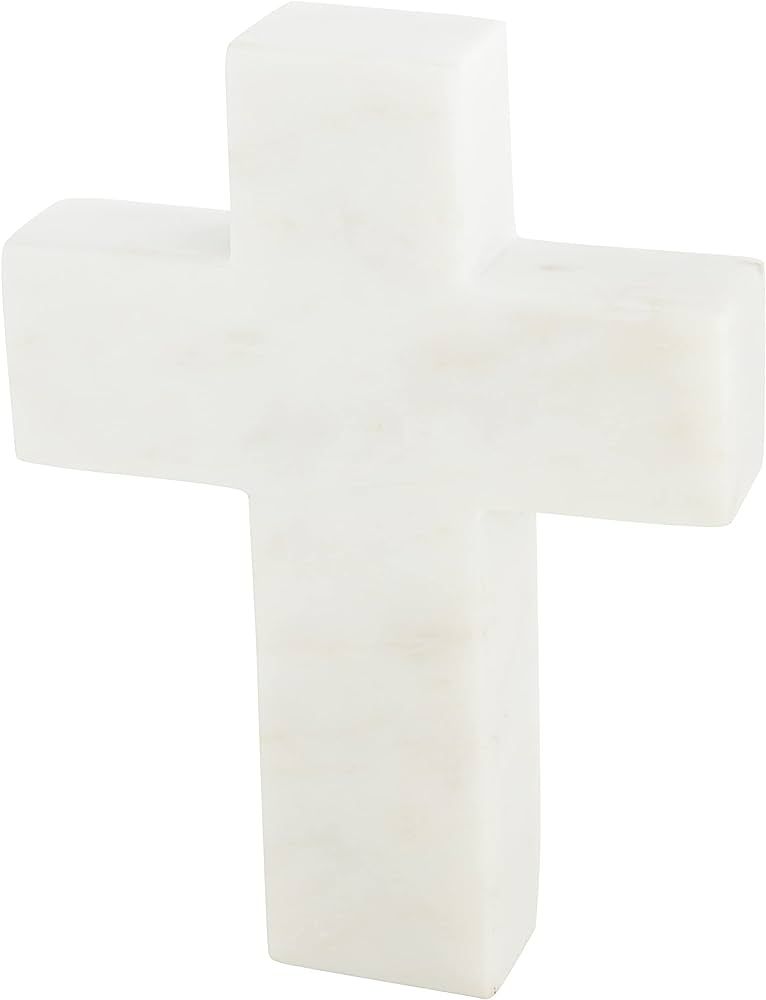 Mud Pie Marble Cross, White, 6" x 4.5", 1 Count (Pack of 1) | Amazon (US)