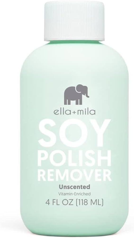 ella+mila Soy Nail Polish Remover Non-Acetone Nail Polish Remover - Non-Toxic Fingernail Polish R... | Amazon (US)