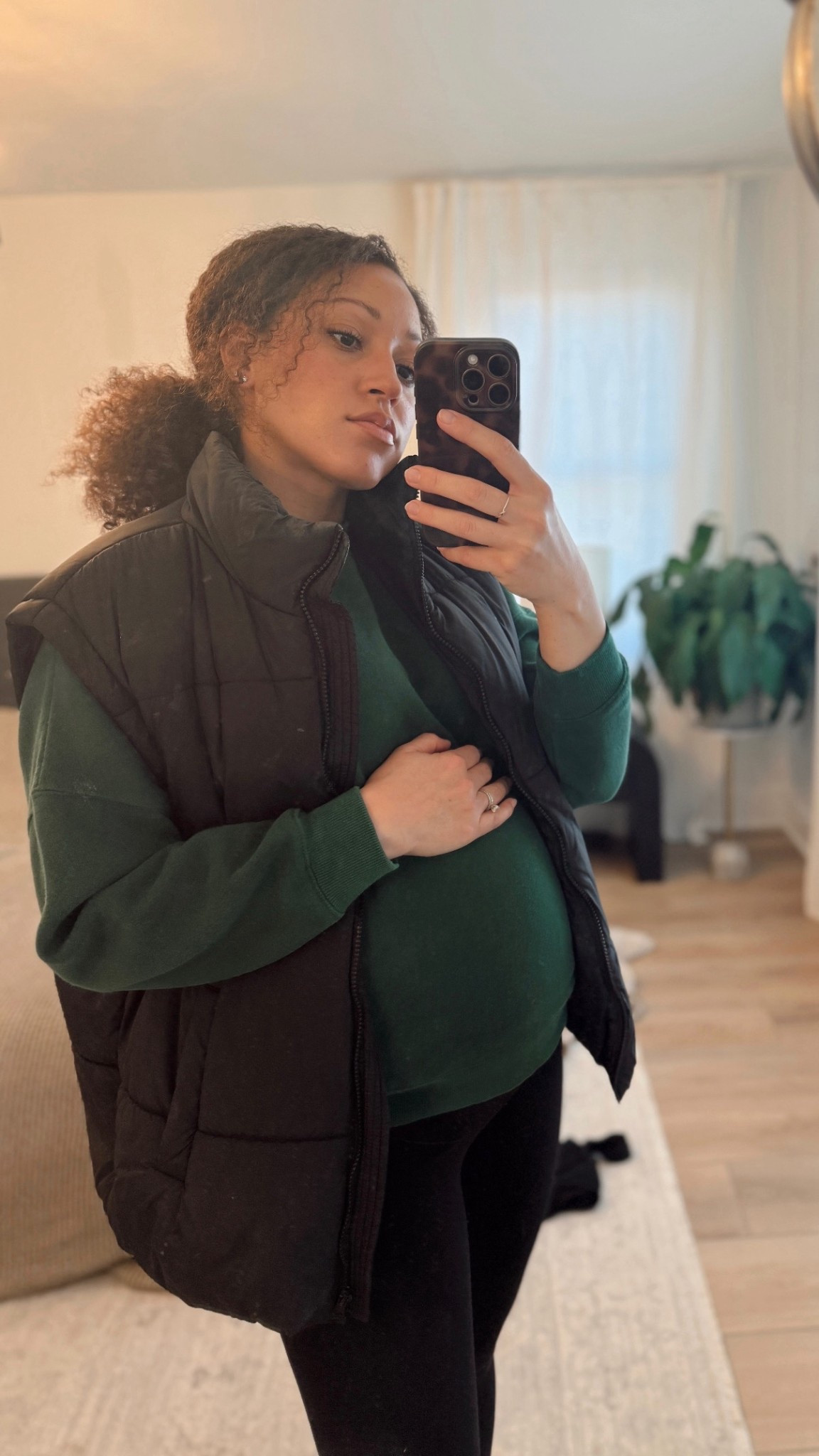 Busting out the maternity leggings! These Old Navy leggings are so comfy and easy to pair with a crewneck and my Amazon oversized puffer vest. Also wear the Amazon leggings linked pregnant or not! 

#LTKmomlife #LTKBump #LTKFindsUnder50