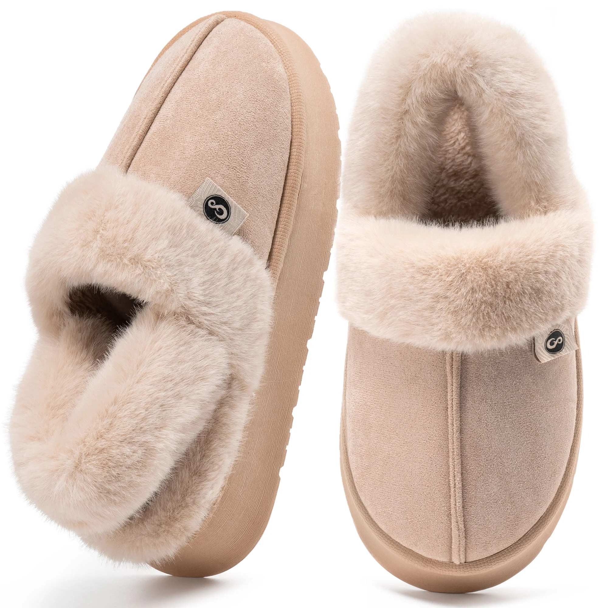 Ecetana Women's Slippers Fuzzy Memory Foam Warm Slippers for Women Slip On House Shoes | Walmart (US)