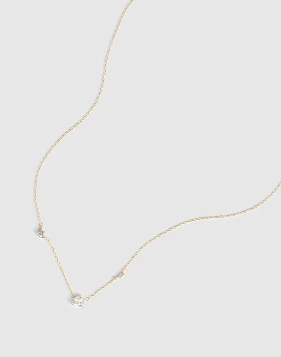 Demi-Fine Crystal Station Necklace | Madewell