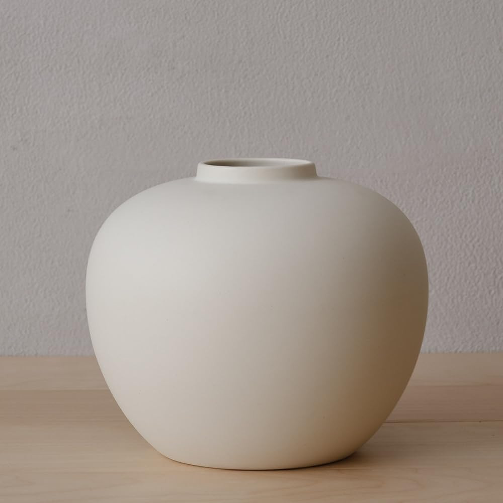 Full Moon Designed Vase, Shaping Flower Art and Displaying Hydroponic Plants, 6.5" × 7.2" (Matte... | Amazon (US)