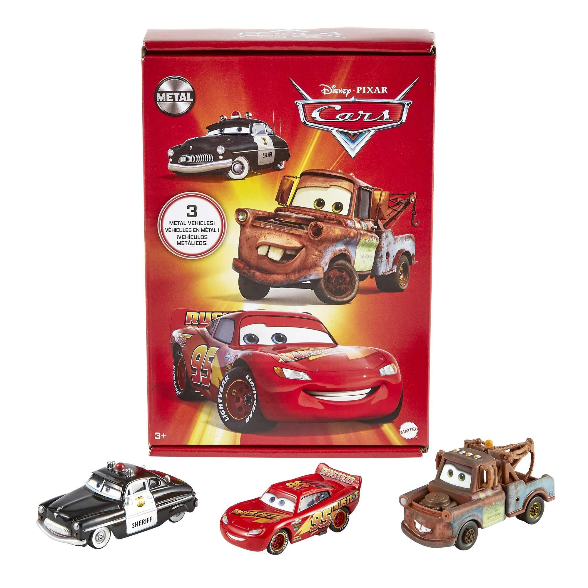 Mattel Disney and Pixar Cars Toys, Radiator Springs 3-Pack of Die-cast Toy Cars & Trucks with Lig... | Amazon (US)