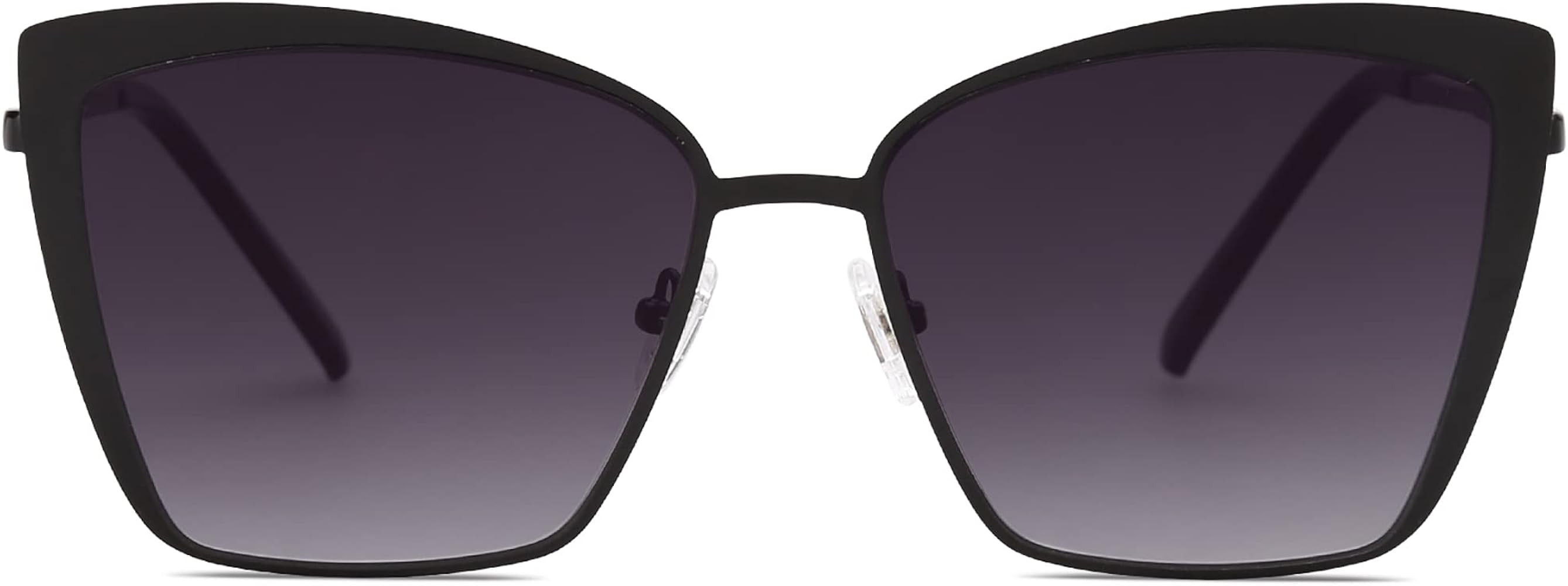SOJOS Cateye Sunglasses for Women Fashion Mirrored Lens Metal Frame SJ1086 | Amazon (US)