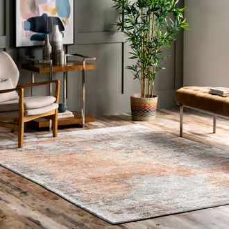 Rugs USA Light Gray Factoria Faded Vintage rug - Contemporary Rectangle 5' x 7' 5 | Rugs USA