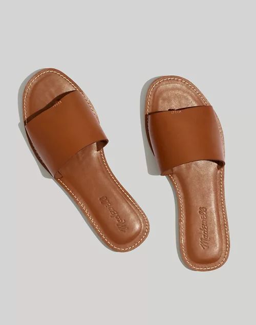 The Boardwalk Post Slide Sandal in Leather | Madewell