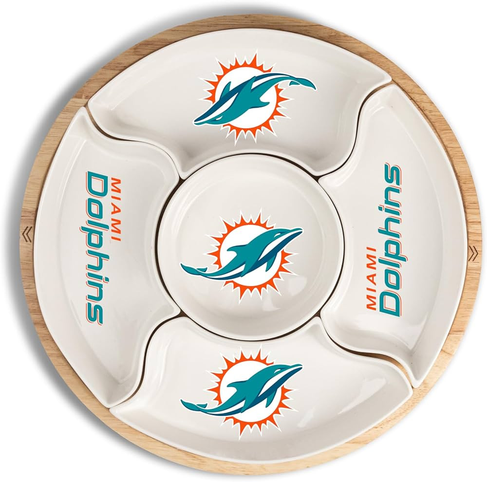 The Memory Company Officially Licensed NFL 16" Ceramic Serving Tray – 5-Section Platter with Wo... | Amazon (US)