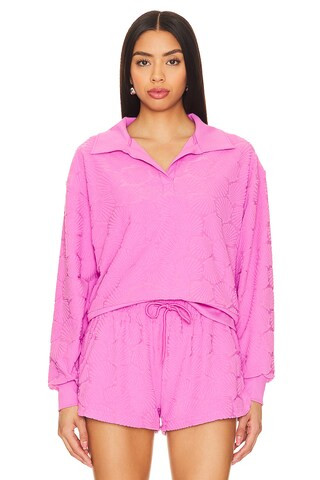 BEACH RIOT Martina Polo Top in Shell Pink from Revolve.com | Revolve Clothing (Global)
