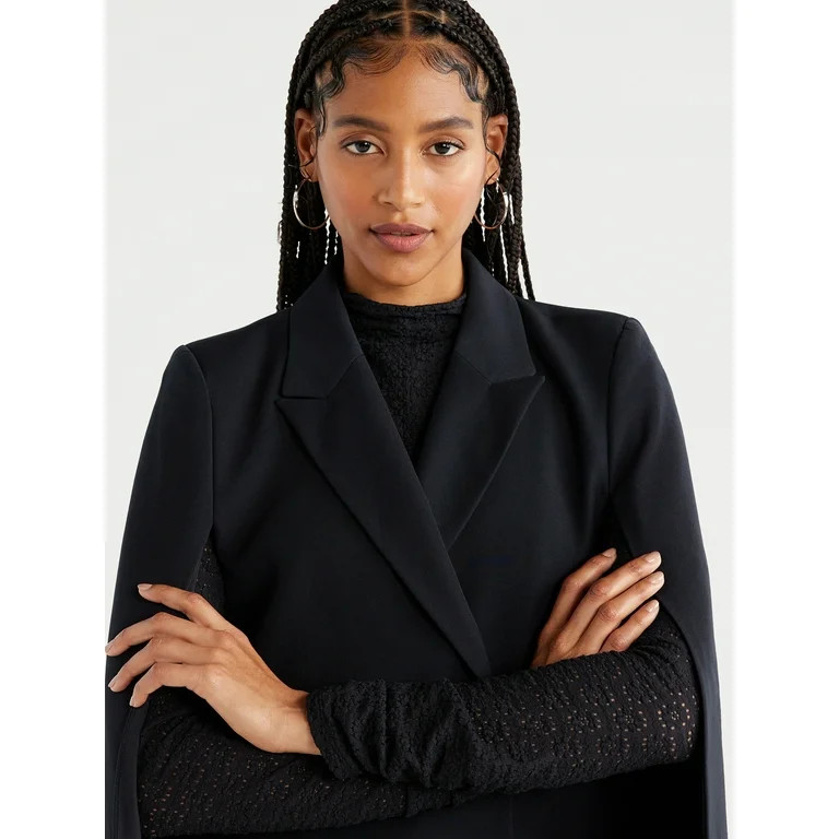 Scoop Women’s Cape Blazer, Sizes XS-XXL | Walmart (US)