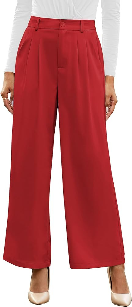 GRAPENT Wide Leg Pants for Women Work Business Casual High Waisted Dressy Pants Flowy Trousers Of... | Amazon (US)