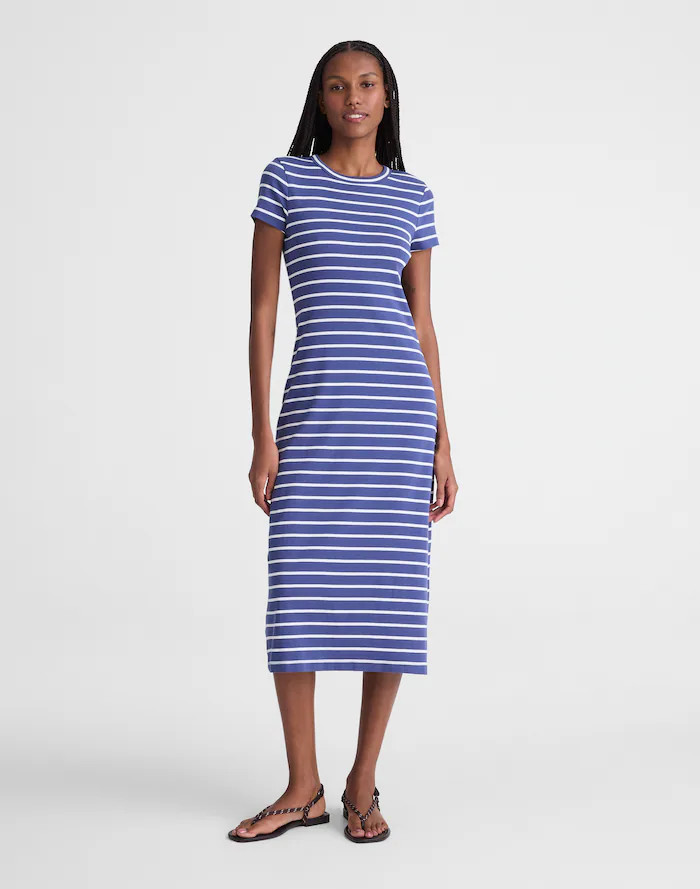 Crewneck Maxi T-Shirt Dress in Compact Cotton | Madewell