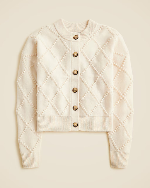 Popcorn-stitch cardigan in vintage wool | J. Crew US
