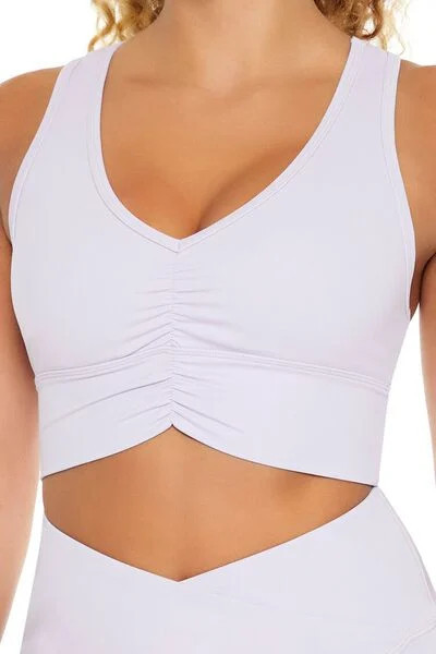 Ruched Racerback Sports Bra | Forever 21