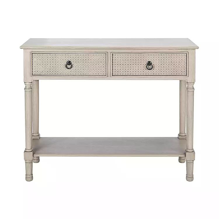 Natural Textured 2-Drawer Console Table | Kirkland's Home