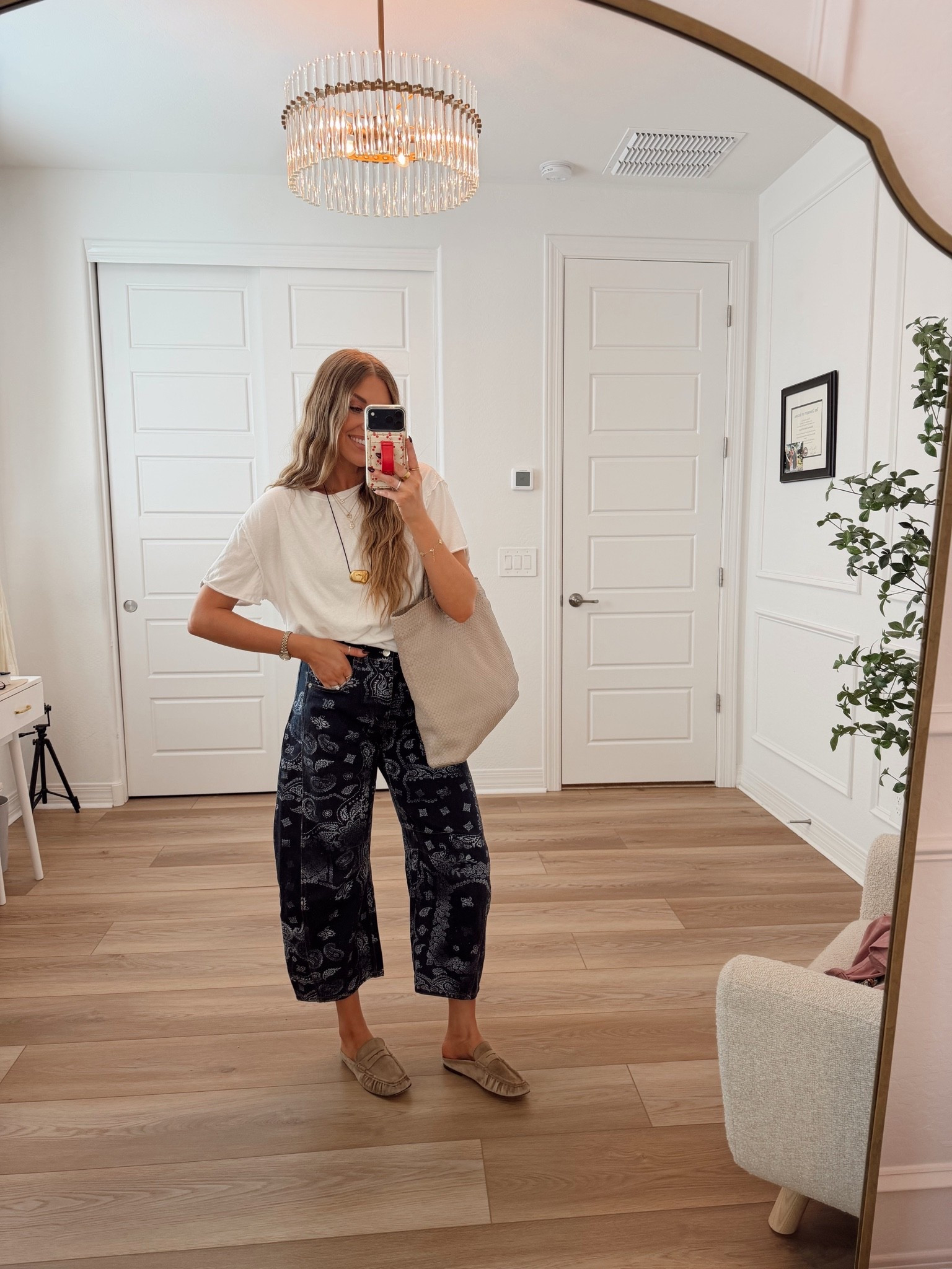 @copperandcloth.shop bandana print jeans! Wearing a small