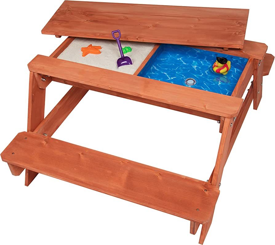 Svan 3 in 1 Indoor/Outdoor Picnic Table for Kids, Sand & Water Activity Set w Removable Top & Dua... | Amazon (US)