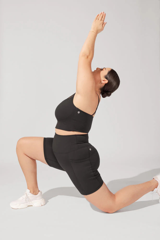 Supersculpt™ Biker Short with Pockets - Black | POPFLEX