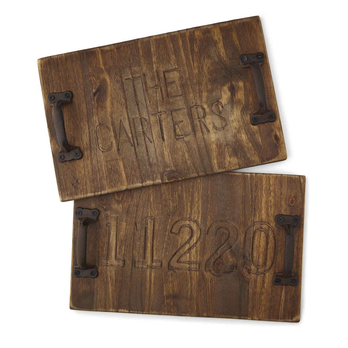 Personalized Rustic Serving Tray | UncommonGoods