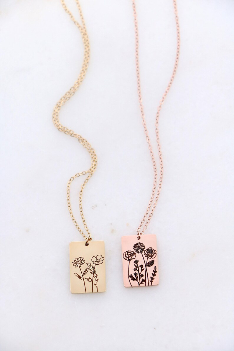 Birth Flower Bouquet  Flower Necklace  Multi Birth Flowers  | Etsy | Etsy (US)