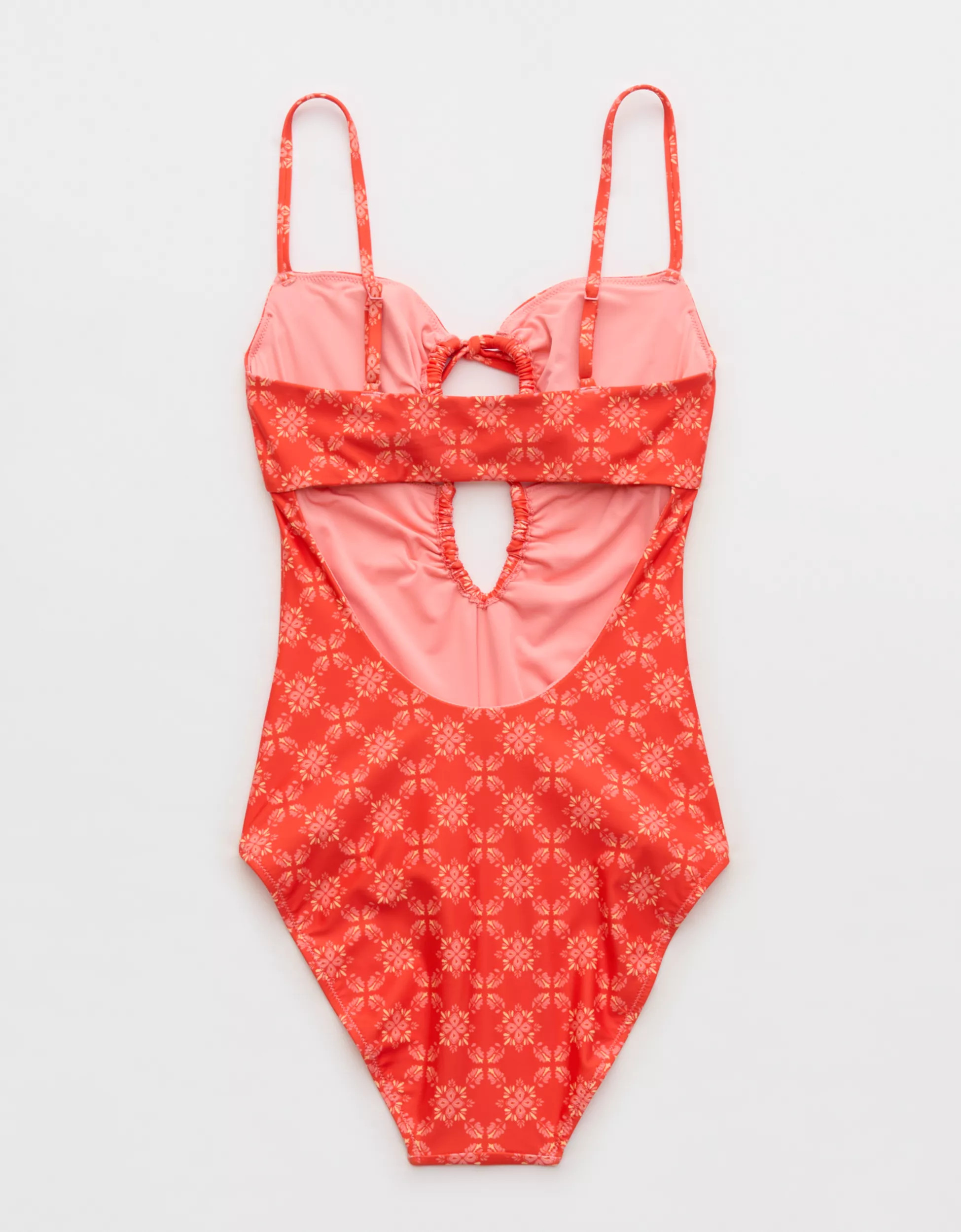 Aerie Ruched Cutout Full Coverage One Piece Swimsuit | Aerie