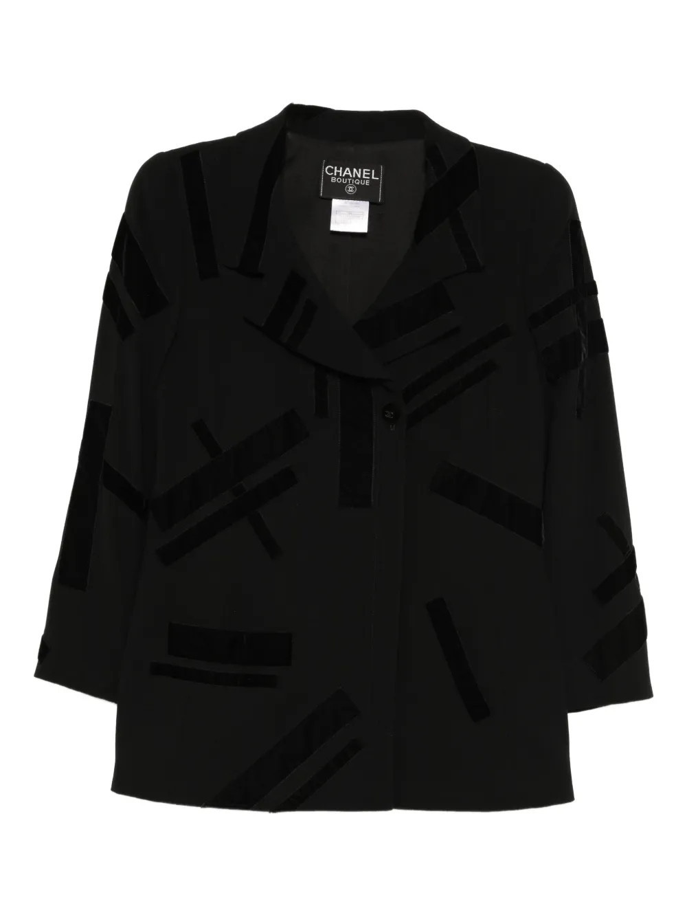 CHANEL Pre-Owned 1998 wool suit - Black | Farfetch Global