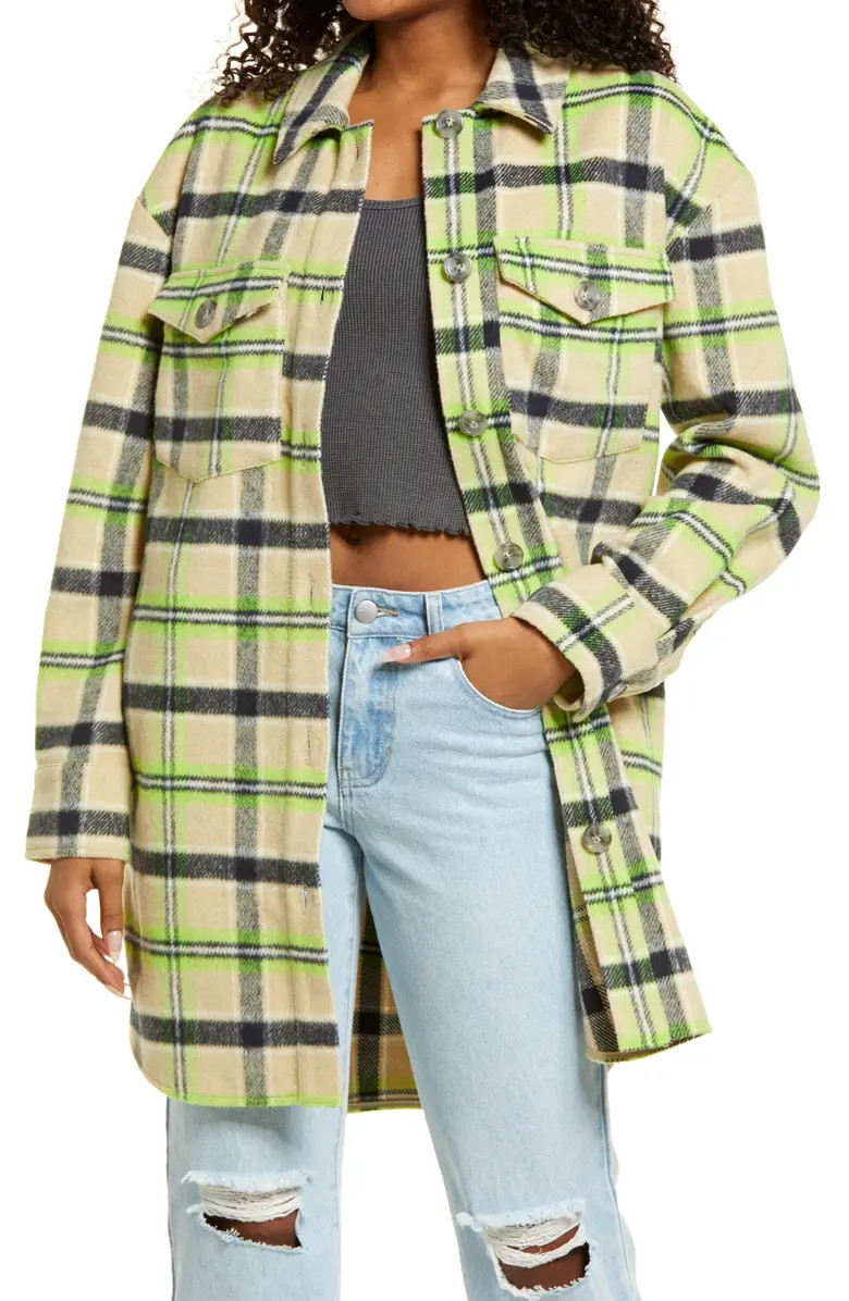Brushed Plaid Shirt Jacket | Nordstrom | Nordstrom