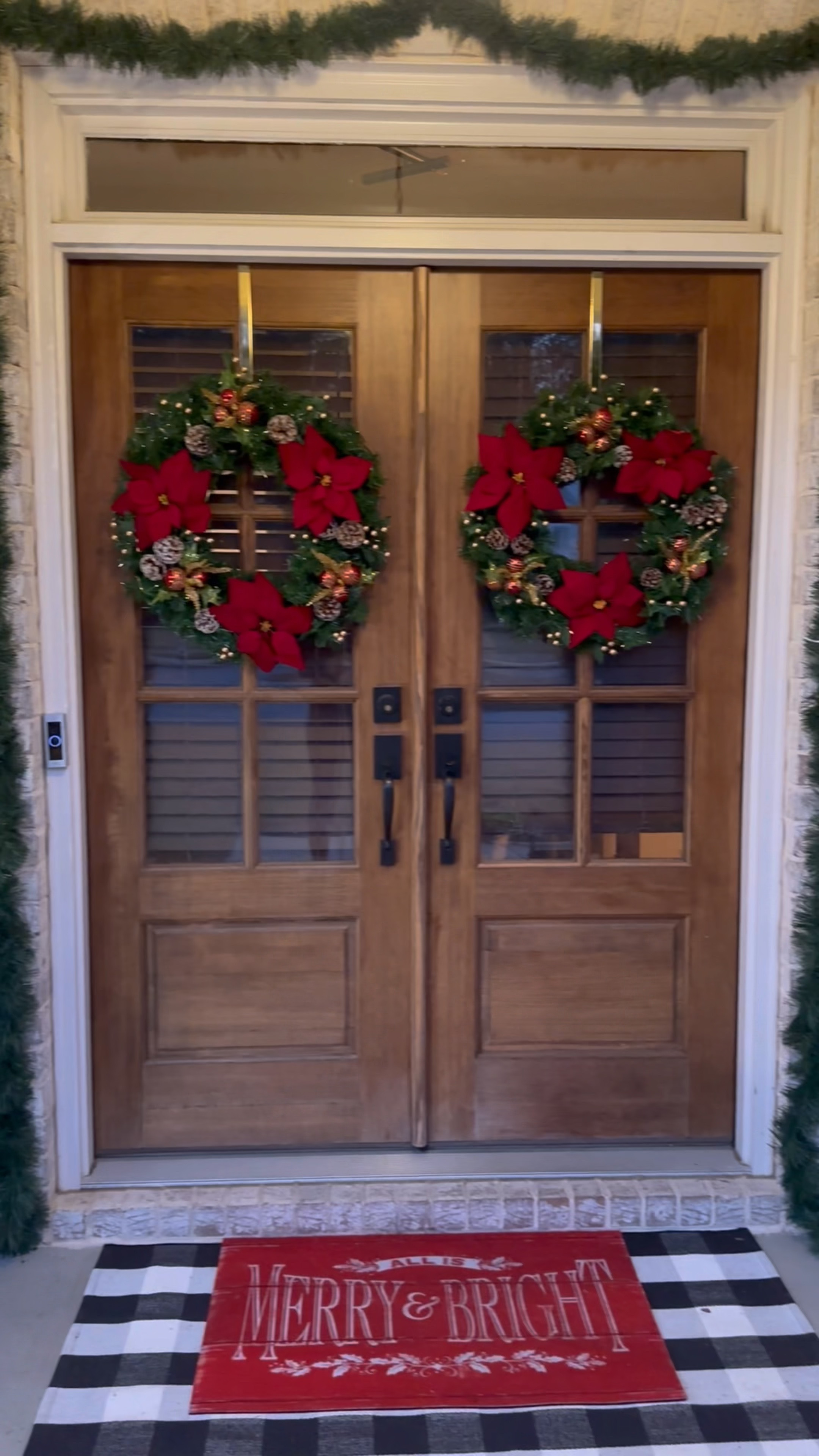 I love decorating our front porch. Its makes our home look so festive and creates a warm and inviting atmosphere for our family and friends to enjoy. #christmasdecor #christmasdecorations #christmas #homedecor

This is only part one of the porch decor. Stay tuned for more and if you are feeling inspired and want to decorate your space with the items in this video, feel free to check them out now! 

For the wreaths check my previous post on the materials I used to make those. Also note, my mat is a couple years old and no longer available but I linked something affordable and with the same color scheme. 🎄🫶🏽



#LTKhome #LTKSeasonal #LTKHoliday