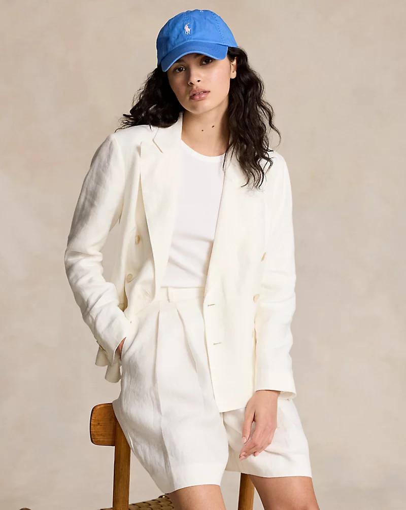 Double-Breasted Linen Blazer for Women | Ralph Lauren® UK | Ralph Lauren (UK)