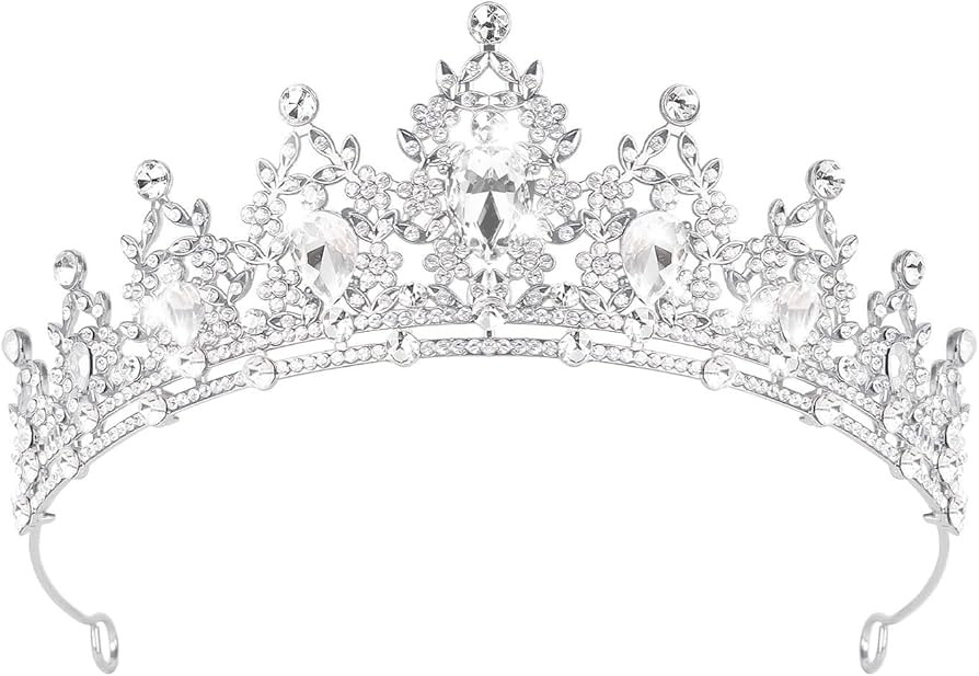 Tiara for Women, Crown and Tiara for Girl Princess, Bride Wedding Happy Birthday Halloween Cospla... | Amazon (US)