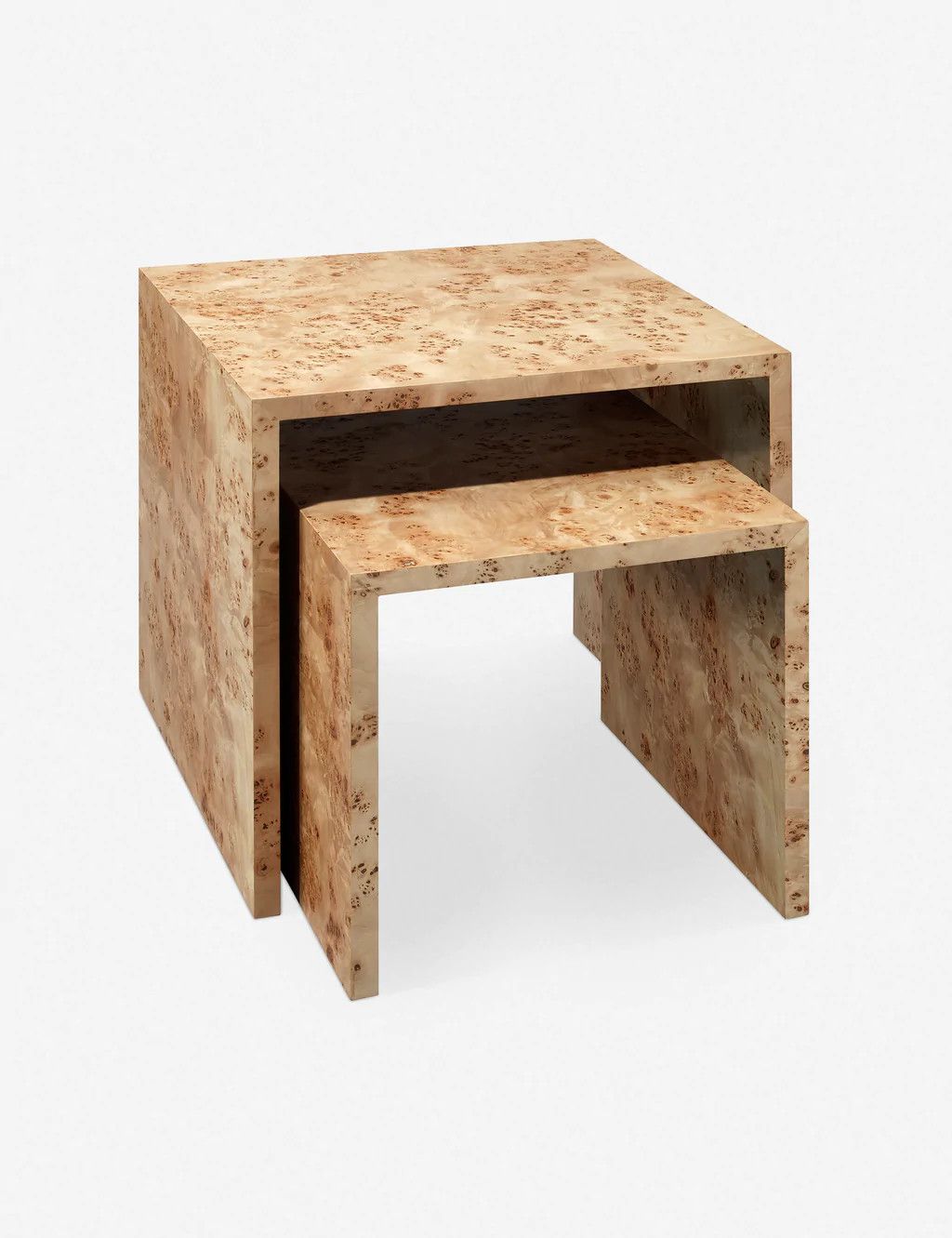 Raisa Burl Wood Nesting Side Tables (Set of 2) | Lulu and Georgia 