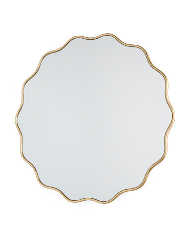 25in Round Scalloped Mirror | Marshalls