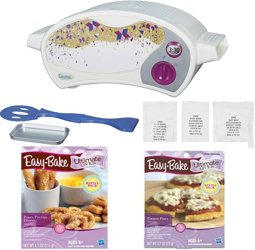 Easy Bake Ultimate Oven Deluxe Gift Set, White. Bundle of Oven and Pizza and Pretzel Mixes (Bundl... | Amazon (US)