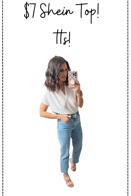 Weekly most loved items-
Shein top! Size small 
Abercrombie jeans Tts 
Sandals Tts 

#LTKSeasonal #LTKunder50 #LTKstyletip
