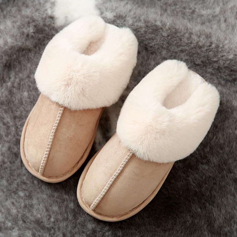 Womens Slipper Memory Foam Fluffy Soft Warm Slip On House Slippers,Anti-Skid Cozy Plush for Indoo... | Amazon (US)