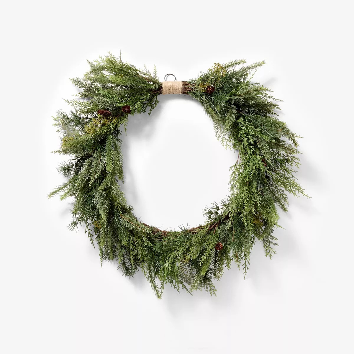 XL Draping Cedar Holiday Artificial Wreath - Threshold™ designed with Studio McGee | Target