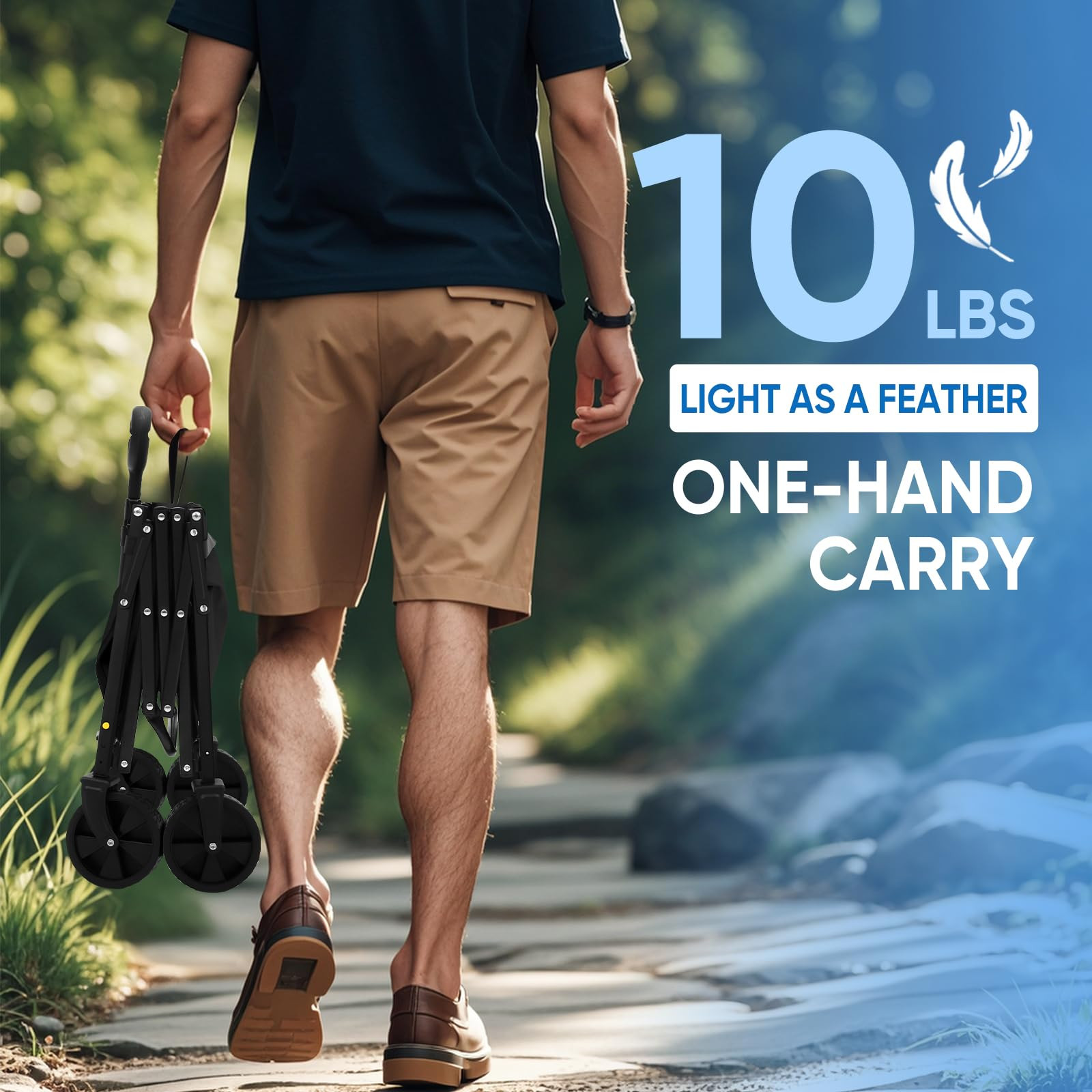 Sekey Wagon Cart with Wheels with 220LBS Capacity,Heavy Duty Wagon Carts Foldable,Lightweight Uti... | Amazon (US)