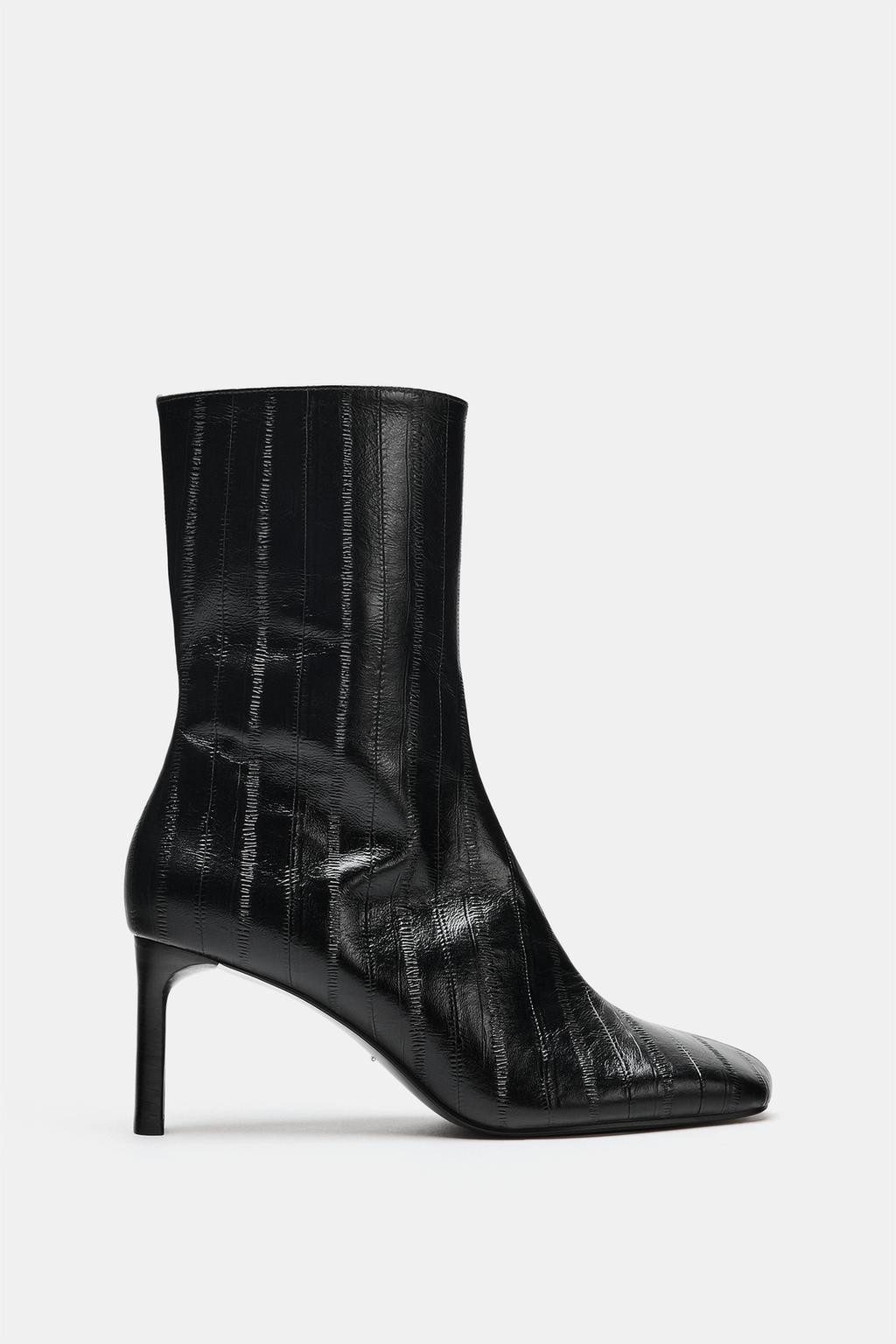 LIMITED EDITION LEATHER ANKLE BOOTS | Zara US