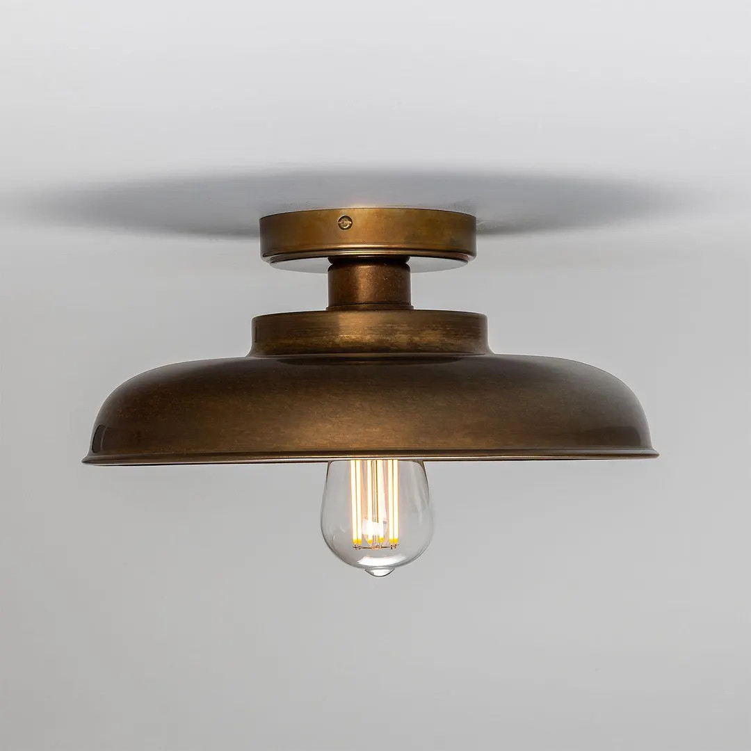 Telal Ceiling Light / Industrial Ceiling Light / Solid Brass / Vintage, Factory Style / 4 Color F... | Etsy (US)