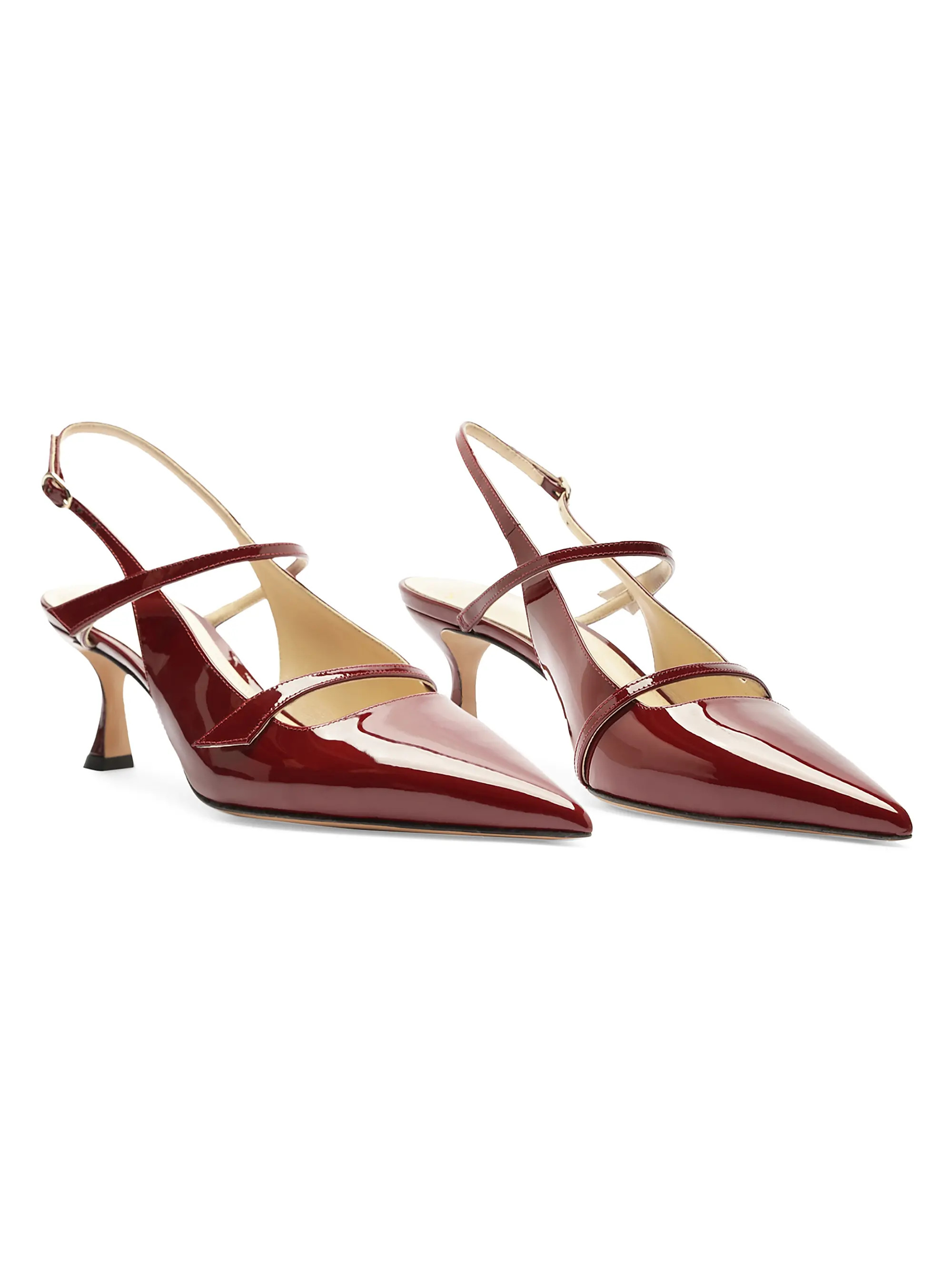 Shop Alexandre Birman Tita 60MM Patent Leather Slingback Pumps | Saks Fifth Avenue | Saks Fifth Avenue